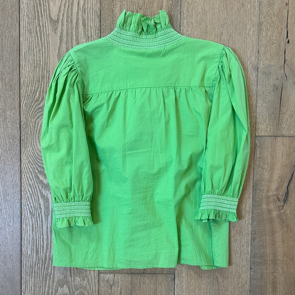 Love the Label Zuri Green Ruffled Blouse - Picture 4 of 6